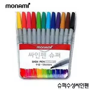 나미 UN28MF28 슈퍼수성싸인펜 12색 나미싸인펜 슈퍼 수성싸인펜 수성사인펜