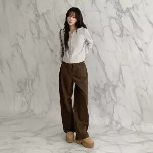 아트박스/신상오픈런 여성 코튼 사이드 와이드 기모 바지