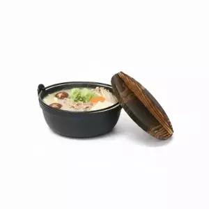 ( )인덕션 무쇠 샤브샤브 전골냄비 나무뚜껑 세트 21cm 업소용 캠핑 식당 오뎅탕 나베