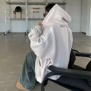 아트박스/신상오픈런 여성용 후리스 투웨이 박시 골지 후드 집업