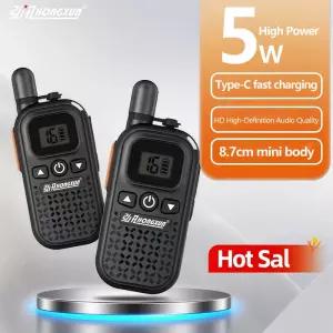 HX928 5W 무전기 HD 선명한 음질 타입C 충전 87cm 미니 건설 가족용 상품 데일리 사용