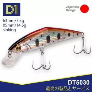 D DCONTACT 싱킹 미노우는 63mm 인공 하드 워블러를 미끼로 배스 송어 Pesca 겨울 낚시 태클을위한