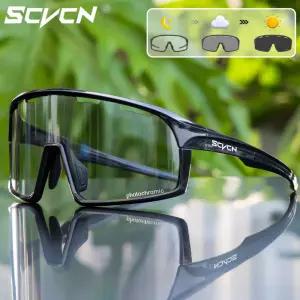 SCVCN 포토 크로 믹 사이클링 선글라스 안경 UV400 자전거 스포츠 MTB 야외 고글