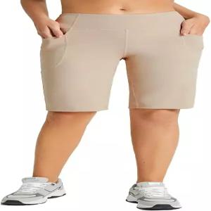 발레프 여성 12인치 버뮤다 반바지 무릎 길이 운동 러닝 워킹 스포츠 신축 기능성 포켓 포함 통기 속건