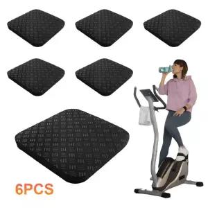 6Pcs 실리콘 러닝 머신 매트 운동 장비 다목적 방진 패드 소음 감소 액세서리