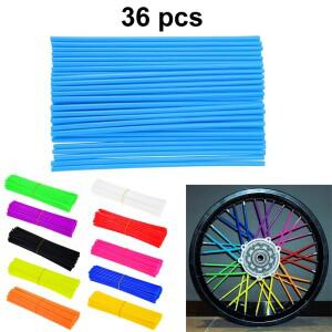 36pcs 자전거 Motocross 먼지 Enduro 바퀴 림 스포크 슈라우드 스킨 커버 WR250 KX85 EXC450 KAWASAKI KX 5