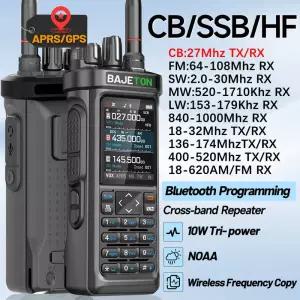 BAJETON BJ9000 APRS GPS 무전기 블루투스 프로그래밍 0W CB 27Mhz 송수신기 단파 수신 RT950 햄 라디오용