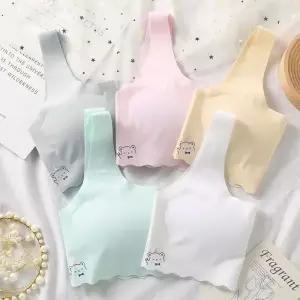 큰 훈련 브래지어 컴포트 원활한 십대 Underwire 없음 소프트 Llittle 유방 스포츠 매일 08Y에 대한 의