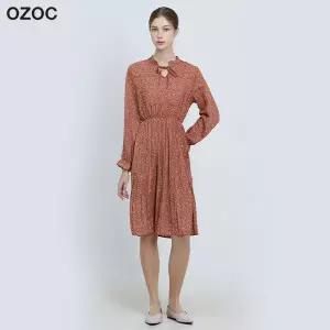 [오조크(OZOC)] 타이넥 잔꽃 플리츠 원피스(택가격: 118000원)