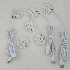 전등소켓 화이트 컬러 5V 10W USB 태블릿 램프 조명 칩 조광기 LED 책 책상 케이블 5730 밤 스위치