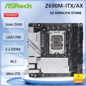 ASROCK Z690MITX/ax 미니ITX 마더보드 LGA700 인텔 Z690 DDR4 64GB 2xM2 지원 i54600 i93900 i53400 i52500