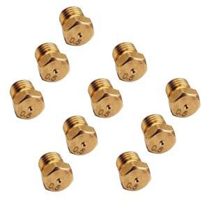 MENSI 프로판 LPG 파이프 온수기 DIY 10PCS / 밸브 버너 노즐, 나폴레옹 황동 제트 블랙스톤, 그릴 교체용 웨버, (M6x0.75mm 부품 0.5mm) LP, 차브로일,
