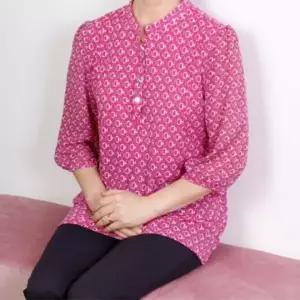 여름 여성 여성티 블라우스 차이나카라 여성티셔츠 여름블라우스 쉬폰 중년 시원한 어머님 7부 남방