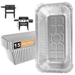 넥스그릴 그리스 트레이 교체용 그리들 컵 버너 팬 데이토나 플랫 라이너, 액세서리 720-1057 720-1115 탑 드립 3/4 720-1116 15PCS 30/36 라이너 720-1058