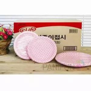 ( )캠핑접시 일회용접시 일회용그릇 파티용접시 핑크 1회용기 200개 일회용종이접시
