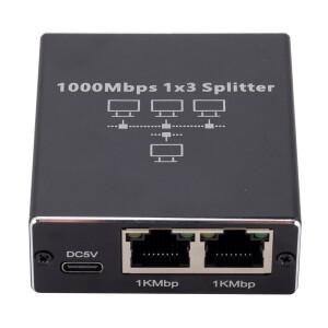 이더넷 분배기 1~3/4 기가비트 네트워크 1000Mbps 인터넷 케이블 PC 노트북용 RJ45