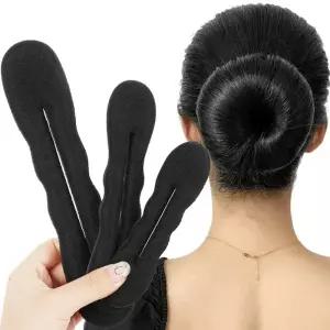 스폰지 헤어 스타일링 도구 플라스틱 루프 곱슬 머리 제조기 Scrunchie 머리띠 트위스트 도넛 롤빵 경기자