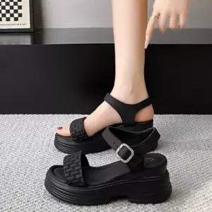 제이시 6CM 키높이 스트랩 원피스 여자 통굽샌들 S213