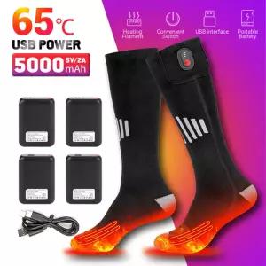 겨울 온수 양말 USB 5000mah 따뜻함 야외 부츠 스노 모빌 스키에 대 한 충전식 난방