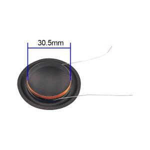 30.5mm 보이스 필름 트위터 코일, 코어 블랙 실크 돔 트레블 오일클로스 수리 액세서리 8 옴 2 개