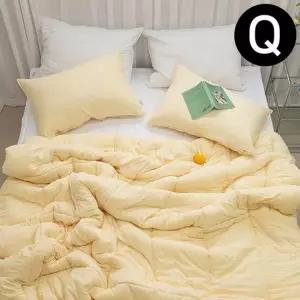 몽글몽글 차렵이불 패드세트 퀸 Q 이불 옐로우