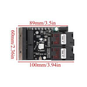PCBA 보드 광섬유 미디어 컨버터 100M 4 RJ45 - 2 SC A+B 광 커넥터 1310nm/1550nm 포트 20KM 이더넷 스위