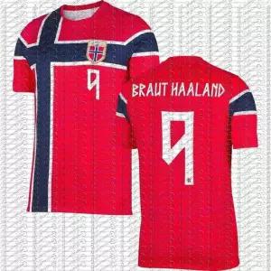 2026년 신상 노르웨이 팀 유니폼 9 할란드 티셔츠 남성용 축구 부모자녀 의상 셔츠 통기성 속건성 가족