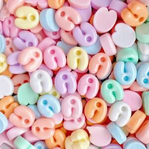 시침핀 100개 26개 영어 알파벳 미니 소형 헤어 글자 크림 폰 재료 케이스 글루 클립