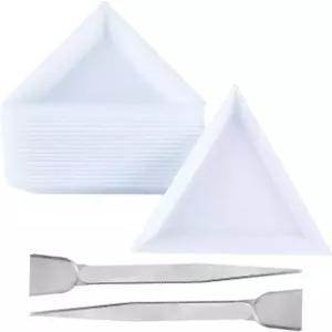 /0Pcs 라인 석 다이아몬드 Stotrage 수제 용품에 대 한 삼각형 트레이 상자 족집게 보석 디스플레이 주최자