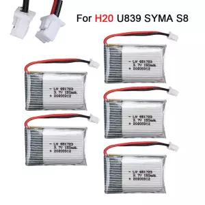 RC 쿼드콥터 헬리콥터 예비 부품 H20 드론 배터리 37V 50mah 65723 S8 M67 U839 LiPo