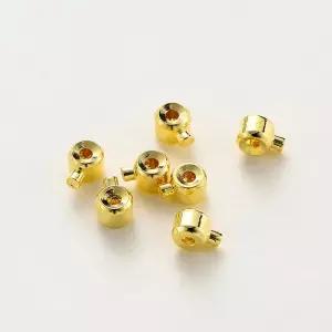 20pcs 포지셔닝 걸쇠 14K 18K 골드 도금 압착 스냅 버튼 팔찌 목걸이 패스너 볼 엔드 캡 DIY 쥬얼리 결과