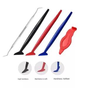 3Pcs/5Pcs 스퀴지 자동차 비닐 포장 도구 키트 EdgeTrimmer 다른 경도 창 색조 스티커 설치
