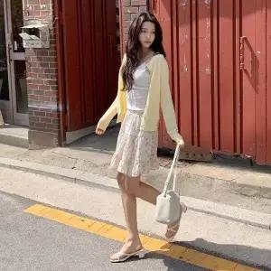 여성 봄 여름 꽃무늬 밴딩 미니스커트_25307461_588872
