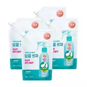 온더바디 발을씻자 코튼풋샴푸 리필 자몽 500ml 4개
