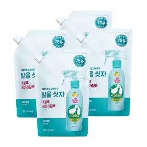 온더바디 발을씻자 코튼풋샴푸 리필 레몬 500ml 4개