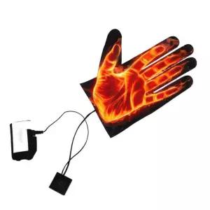 USB 온수 장갑 겨울 따뜻한 다섯 손가락 난방 패드 낚시 사냥을위한 전기 필름 시트