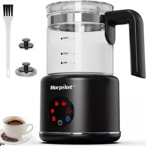 대형 전기 우유 거품기 및 찜기 16.9온스/500ml 라떼 또는 핫 초콜릿용 식기세척기 안전 BPA 프리 6가지