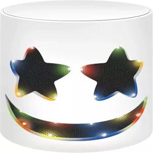 오물릭제이 할로윈 LED DJ 마스크 뮤직 페스티벌 파티 크리스마스 코스프레 남녀에게 적합한 풀 헤드 헬멧