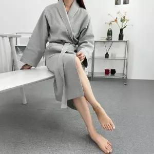 [옷자락]여자 와플 2컬러 샤워 코튼 섬유 가운 코트_25277648_588870