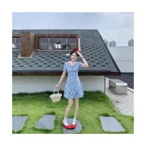 헐크 여성 여친 원피스 롱 여름 쉬폰 브이넥 빅사이즈 KKE2