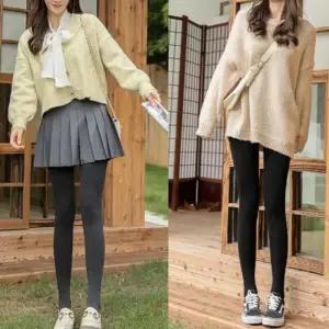 [룽스_62]융털 압박스타킹 종아리 압박 힙업 팬티스타킹