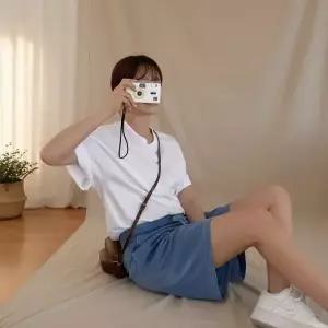 여성용 심플 허리밴드 데님 반바지 팬츠 쇼츠 무지_25247862_588872