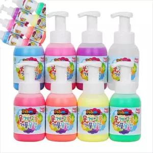 거품물감 300ml 8색 세트 어린이물감 유아물감 핑거페인팅 아기물감