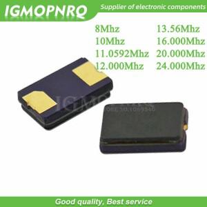 10피스 8MHZ 10MHZ 11.0592MHZ 12.000MHZ 13.56MHZ 2Pin 5032 smd 석영 공진기 크리스탈