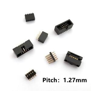 10피스 간격 1.27mm 2x5Pin IDC 박스 헤더 슈라우드 남성 여성 PCB 리셉터클 플러그 SMD 스트레이트 스루