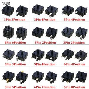 YUXI 1PCS 3 위치 4 핀 5Pin 전기 룸 히터 로터리 선택기 AC 250V 16A RT222 RT233-1-B