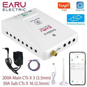 Tuya 스마트 WiFi 다중 회로 19 채널 양방향 전력 에너지 kWh 미터 모니터 AC90-480V 200A 300A 19PCS CT