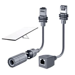 IP68 방수 SPX-RJ45 케이블 1200Mbps 26AWG RJ45 연장 어댑터 PVC 실링 고무링 (스타링크 Gen3/미니 소형용