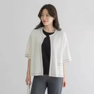 [마담4060]엄마옷 마담4060 [클래씨마담] 스티치망토 여성 데일리 가디건 -RCA2605004-..
