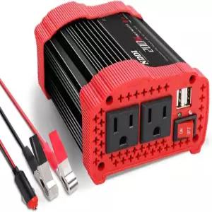 200W 자동차 파워 인버터 12V DC-110V AC 컨버터 3.1 듀얼 USB 고속 충전기 어댑터 빨간색 포함